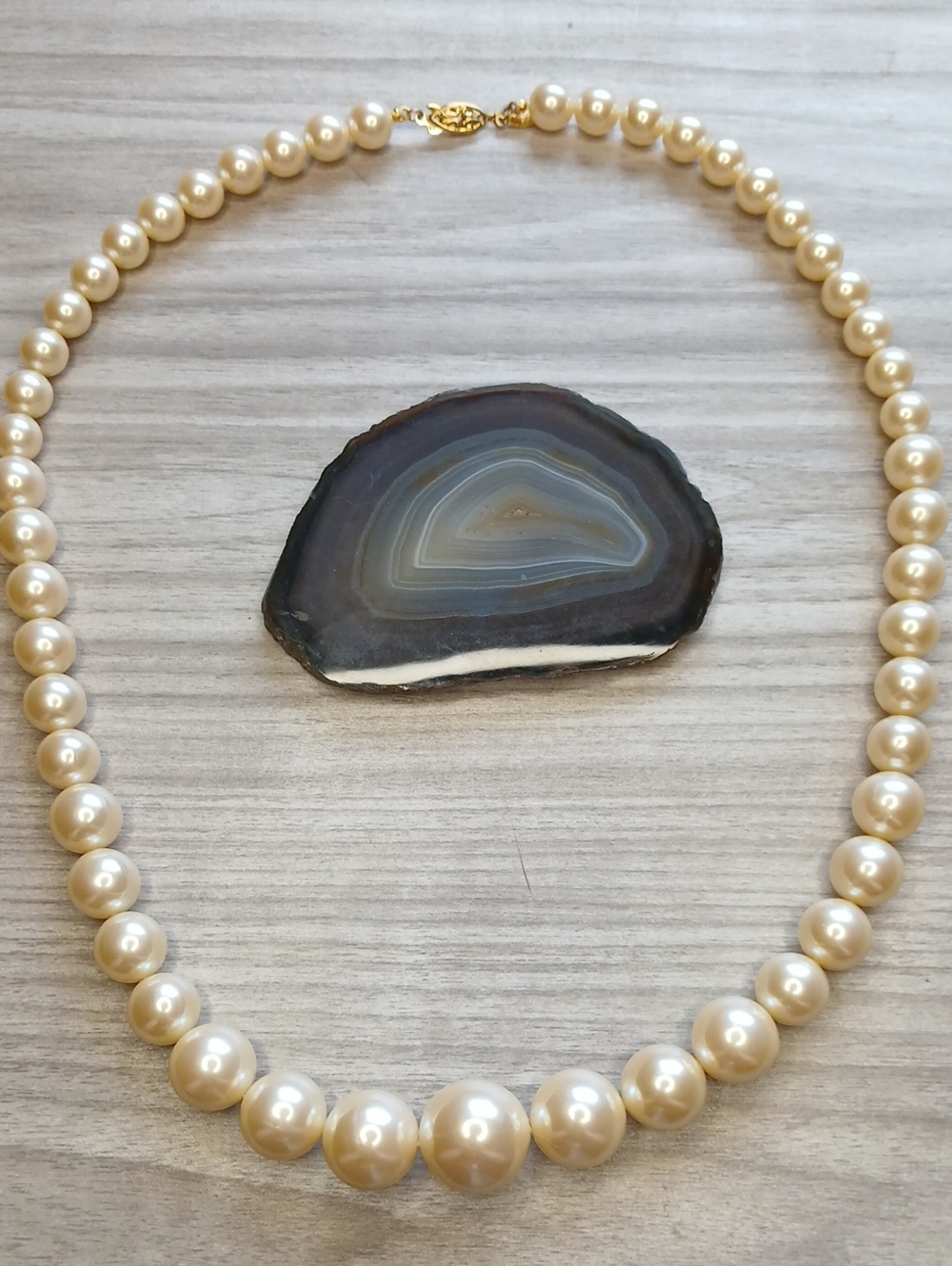 Napier Cream Pearl Strand Necklace with Gold-Tone Clasp